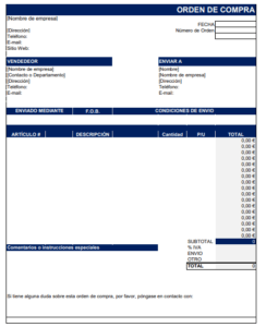 formato-de orden de compra