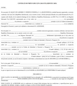 contrato de prestamo de dinero