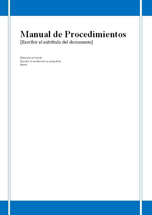 ejemplo de manual de procedimientos