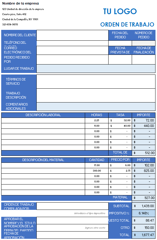 Ordenes de trabajo