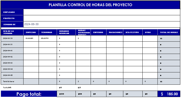 control horario