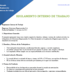 reglamento interno de trabajo