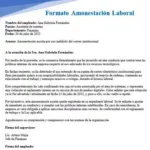 amonestación laboral