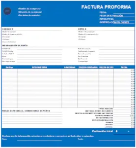 proforma ejemplo