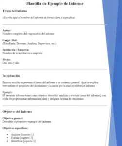 ejemplo de informe