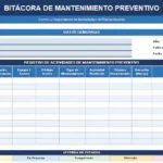 bitacora de mantenimiento