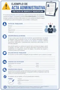 formato de acta administrativa
